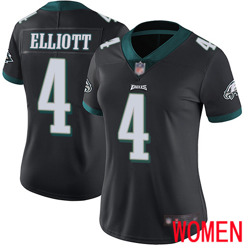 Women Philadelphia Eagles #4 Jake Elliott Black Alternate Vapor Untouchable NFL Jersey Limited Player Football